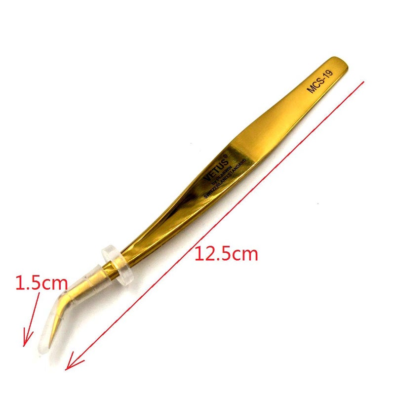 Vetus MCS Makeups Tweezers for Beauty Eyelashes Grip Picking Selection Works (MCS-19) - Image 2